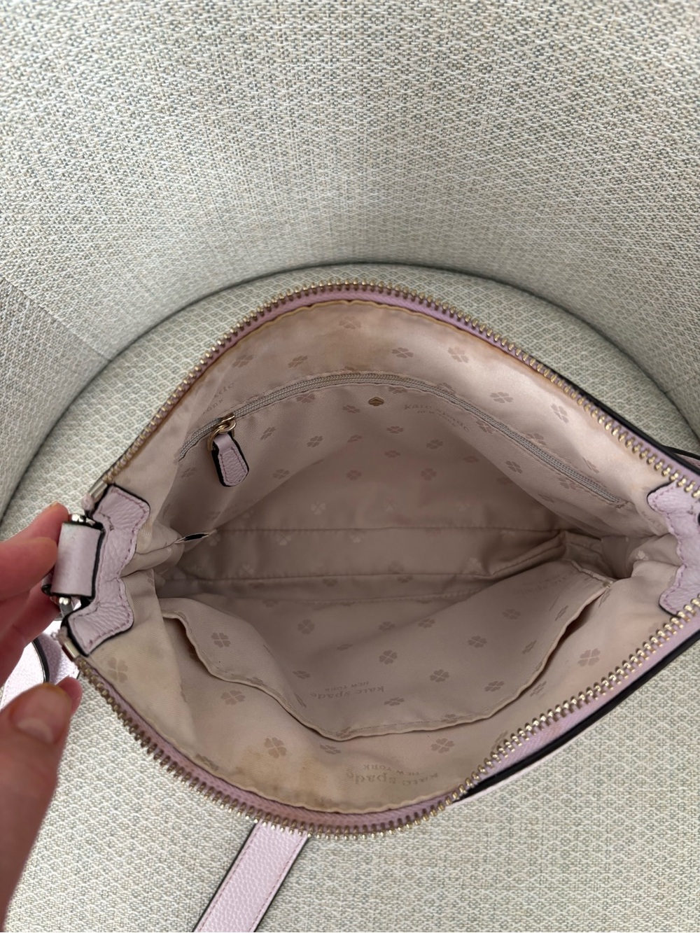kate spade Pale Pink Pebbled Leather Crossbody Bag - Picture 8 of 13